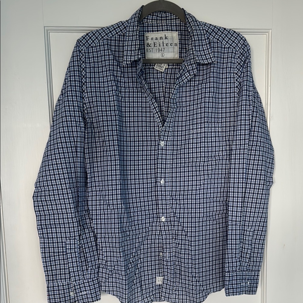 Frank & Eileen Blue Gingham Button Down Shirt